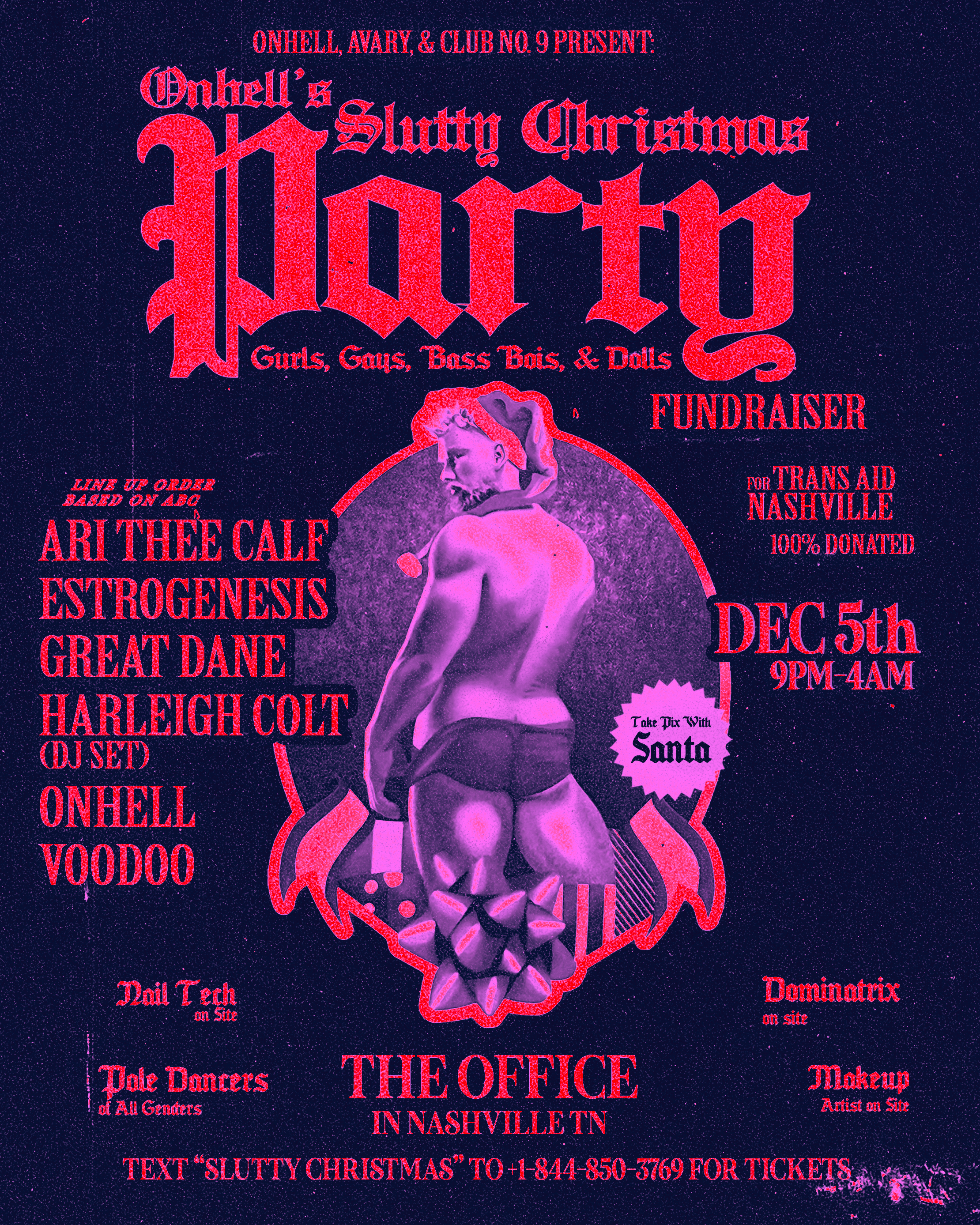 Onhell's Slutty Christmas Party Flyer
